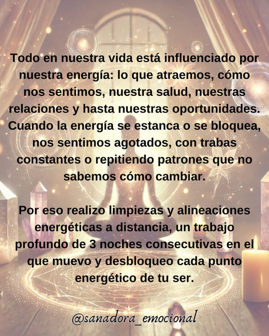 LIMPIEZA Y ALINEACION ENERGETICA: desbloqueo profundo en 3 noches
