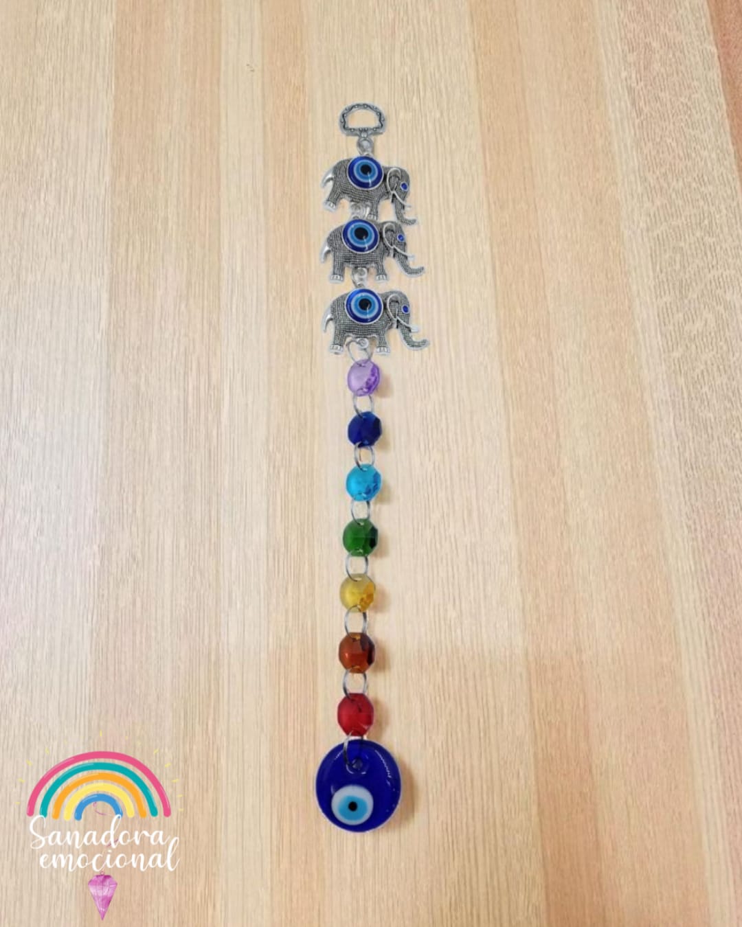 Colgante 7 chakras mas ojo turco
