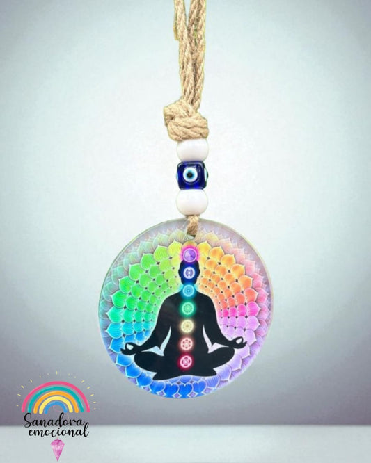 Colgante 7 chakras de Vidrio
