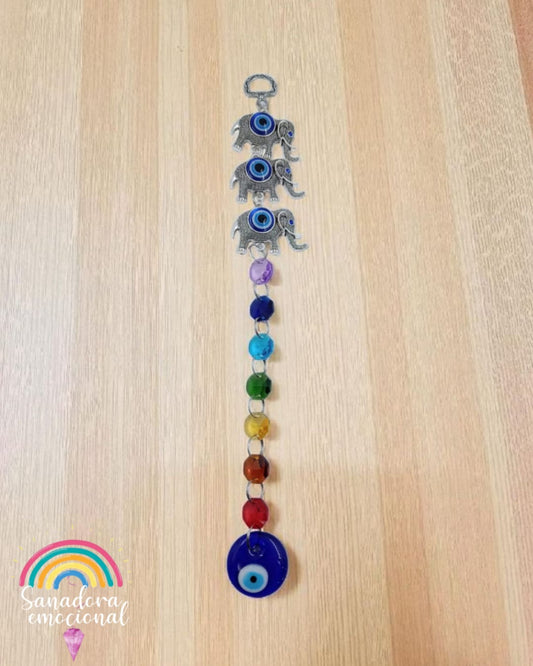Colgante 7 chakras mas ojo turco